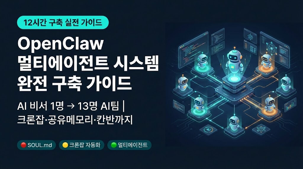 OpenClaw 구축 튜토리얼 | 하루 만에 완성하는 AI 멀티에이전트 시스템 OpenClaw 구축 튜토리얼 | 하루 만에 완성하는 AI 멀티에이전트 시스템